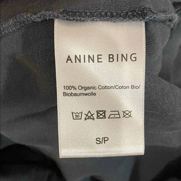 Anine Bing Charcoal T-Shirt with Eagle Graphic - Picture 3 of 4